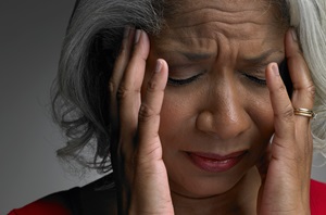 Woman with a headache
